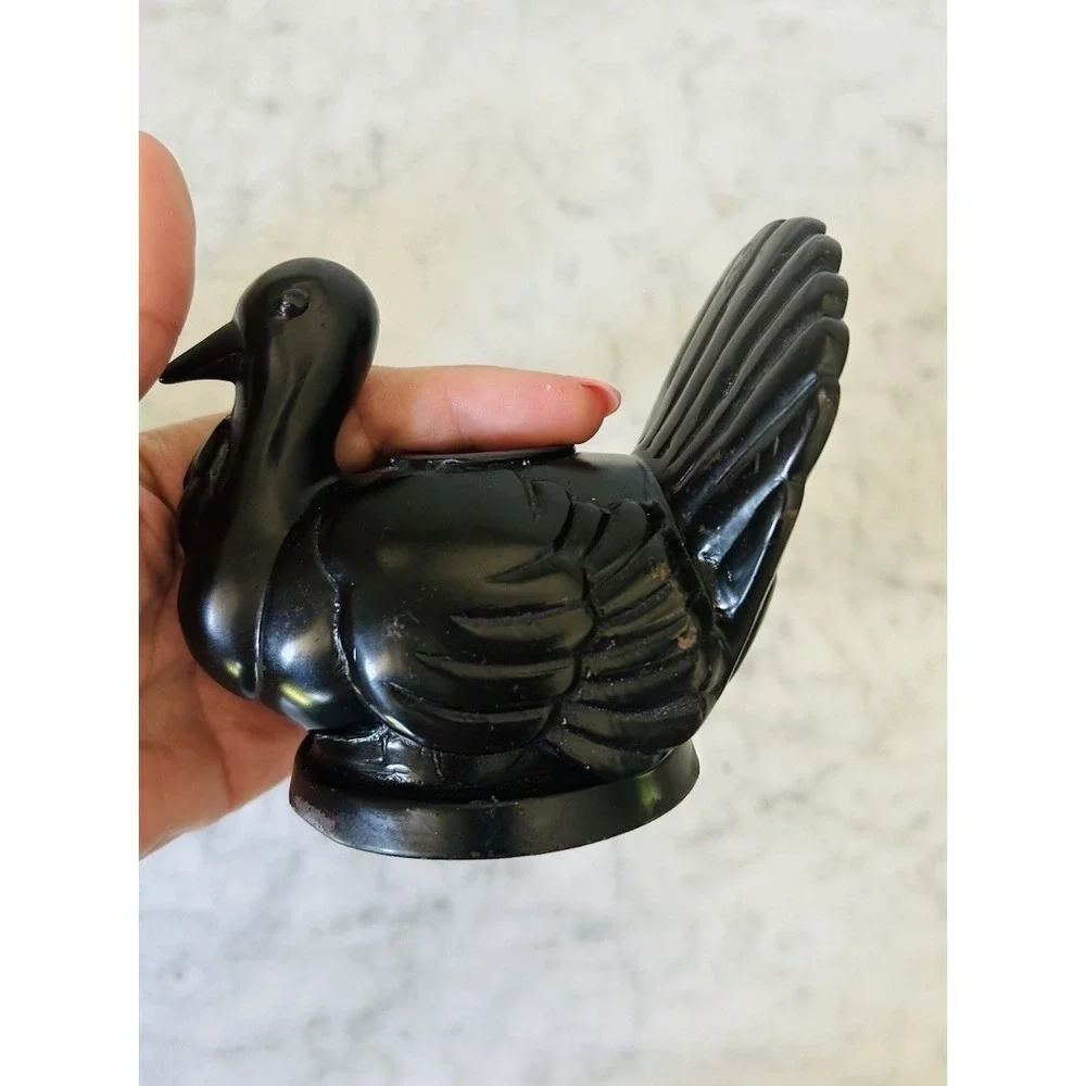 2 POTTERY BARN HEAVY BRONZE FIGURAL TURKEY TAPER CNDLE HOLDERS
